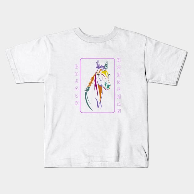 horse Kids T-Shirt by derrickcrack